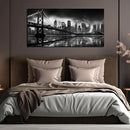 Brooklyn Bridge Canvas Wall Art for Bedroom Black and White City Wall Decor for Living Room Office Wall Art Decor 24 x 48 Inch by CozyNest Decor