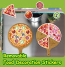 Dino Fun Cooking Food Reusable Sticker Book for Kids,11 Scenes + Over 200 Food Stickers,Treats Sticker Book for Toddlers 3-6 Years,Removable Decoration Snack Stickers,Make A Face Cupcake Sticker by TinyTreasures Baby Boutique