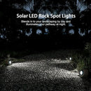 Solar Rock Lights, 4 Pack Solar Powered Waterproof LED Spotlights Decorative for Outdoor Garden, Pathway, Walkway, Yard, Landscape, Patio (Cool White) by GreenHaven Gardens