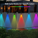 Solar Fence Lights Outdoor - IP65 Waterproof, 3000/4000/6000K & RGB Fence Lights Solar Powered, Deck Light for Outside Backyard, Patio, Deck, Stair Handrail, Pool and Wall (2PK) by GreenHaven Gardens