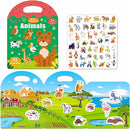 Reusable Sticker Books for Toddlers 1-3, Stickers for Toddlers 2-4 Years, Animal Stickers for Kids, Airplane Travel Essentials for Kids by TinyTreasures Baby Boutique