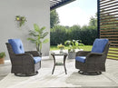 Patio Tables Wicker Side Table - Rattan End Table with Glass Top for Outdoor Outside Patio Porch Deck Square Brown by GreenHaven Gardens