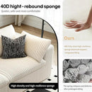 LoveSeat Cloud Couch Modular Sectional Sofa for Living Room,Modern Sofa with Deep Seat，2 Seater Boneless Couch,Comfy Upholstered Corduroy Couches for Apartment, Studio, Office,Bedroom，White by CozyNest Decor