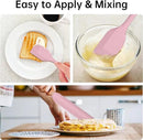 Barsone 5-Piece Silicone Spatula Set（ Heat Resistant 446°F Food Grade BPA Free, Nonstick Cookware Safe Dishwasher Safe Kitchen Tools for Baking, Cooking, Stirring, Pink） by CozyNest Decor