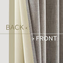 MIULEE 100% Blackout Linen Textured Curtains for Bedroom Solid Thermal Insulated Warm Taupe Grommet Room Darkening Curtains & Drapes Luxury Decor for Living Room Nursery 52 x 84 Inch (2 Panels) by TinyTreasures Baby Boutique