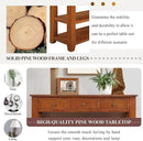 Solid Wood Console Table Entryway Table with Storage Drawers and Bottom Shelf Sofa Table for Entry Hallway Foyer Sofa Couch Table,Fully Assembled (48.8" Brown) by CozyNest Decor