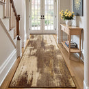 Washable Runner Rug, 2'6''x8' Kitchen Rugs Brown Long Runner Rugs with Rubber Backing, Abstract Non-Slip Carpet Runners for Hallways, Kitchen, Bedroom, Laundry, Entrance by TinyTreasures Baby Boutique