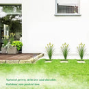Artificial Grass Plants Outdoor 24 Bunches Fake Onion Grasses with Plush Fake Shrubs Plant Flowers Faux Greenery Wheat Sea Grass for Outside Garden Indoor House Home Office Room Décor (Green & Red） by GreenHaven Gardens