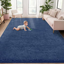 5x7 Area Rug for Living Room: Fluffy Shag Soft Washable Rugs Fuzzy Plush Indoor Carpet for Bedroom Nursery Playroom Dorm Kids Girls Boys Room (Navy Blue, 5'x7') by TinyTreasures Baby Boutique
