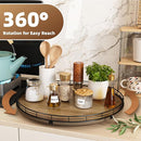 Acacia Wood 18" Lazy Susan Turntable Organizer for Table Top, Farmhouse Large Round Lazy Susan for Cabinet Kitchen Centerpieces Dining Table, for Condiments Charcuterie, Bathroom Vanity Tray Decor by CozyNest Decor