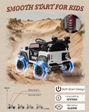 Ford Bronco Raptor 12V Toddler Ride on Toys, Safe Kids Ride on Truck with Remote Control, Children Electric Cars with 4 Wheels Suspension, Radio, Music, Bluetooth (12V, White) by TinyTreasures Baby Boutique