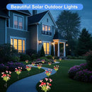 Solar Garden Lights,Solar Lights Outdoor Waterproof with Butterfly Flower,2 Pack Solar Powered Outdoor Lights,Solar Lights for Outside,Garden Lights Patio Yard Decor,Gifts for Mothers Day Mom Women by GreenHaven Gardens