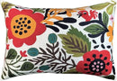 Lumbar Cream Suzani Cushions - Boho Floral Throw Pillows | Outdoor Pillows & Chair Cushions - Hand Embroidered Wool Size - 14x20 by CozyNest Decor