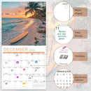 Gannyfer Calendar 2025-2026, 18 Months Beaches Wall Calendar 2025-2026, Large Wall Calendars 12" x 24" Opened, Perfect as Gifts for Friends, Family by TinyTreasures Baby Boutique