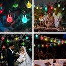 32 Pack Hanging Solar Lights Outdoor Decorative, Waterproof Solar Globe Lantern with Handle and Clip, Solar Powered Cracked Glass Ball Lights for Garden Yard Patio, Fence Tree Umbrella, Holiday Décor by GreenHaven Gardens