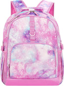 Choco Mocha Galaxy Backpack for Girls, Elementary School Backpack for Girls Ages 6-8 Kids Kindergarten Backpack Bookbag 17 Inch with Chest Strap, Pink by TinyTreasures Baby Boutique