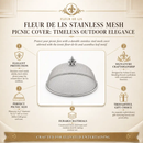 Fleur de Lis Stainless Mesh Picnic Cover by Arthur Court Designs