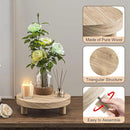 3 Pcs Wood Plant Stand Indoor Outdoor, Round Wood Riser for Decor 6/8/10" Wooden Stool Display Stand Flower Pot Holder Small Planter Tray Modern Potter Decorative for Desktop Counter Room (Natural) by GreenHaven Gardens