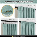 MYSKY HOME Semi Sheer Curtains for Sliding Door 95 Inches Long 2 Panels, Farmhouse Ceiling Curtains Living Room Light Filtering Back Tab Elegant Style Soft Fabric, 50" x 95", Turquoise, 2 Piece by CozyNest Decor