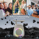 Karaoke Machine for Kids Adults Portable Bluetooth Speaker with 2 Wireless Microphones LED Lights Artistic Design 8-Hour Battery Support Family&Party Choice Fun for All Ages Gifts by TinyTreasures Baby Boutique