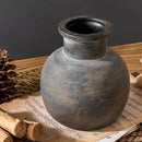 SIDUCAL Ceramic Rustic Farmhouse Vase | 6 Inch Pottery Decorative Flower | Boho | Terracotta Vase for Home Decor Table, Living Room, Bathroom Decoration, Shelf Decor, Mantel, Bronze by GreenHaven Gardens