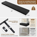 fuqing Floating Shelves for Wall, Bathroom Shelf Wall Mounted for Storage, Shelves with Invisible Bracket for Bedroom, Kitchen, Living Room, Farmhouse Small Book Shelf, 40 Inch Set of 2, Black by CozyNest Decor