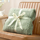 Amélie Home Chenille Knit Throw Blanket for Couch, Checkered Texture Decorative Soft Blanket for Sofa, Bed & Living Room, 60"x80", Sage Green by CozyNest Decor