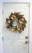 Admired By Nature 24" Magnolia Pine for Home Office Front Door Wreath, Wall Hanging Arrangement Decoration by CozyNest Decor