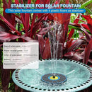 Solar Fountain for Bird Bath, 3.5W Upgraded Solar Bird Bath Fountain with 4 Fixed Pipes 7 Nozzles No Battery, Solar Fountain Pump for Bird Bath Small Ponds Pool Outdoor(Blue) by GreenHaven Gardens