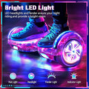 SISIGAD Scooters for Kids Ages 6-12, with Built-in Bluetooth Speaker and 6.5" Colorful Lights Wheels, Safety Certified Self Balancing Scooter Gift for Kids by TinyTreasures Baby Boutique