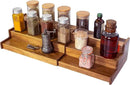 Acacia Wood 3 Tiered Spice Rack, 3 Tier Spice Organizer for Cabinet or Kitchen by CozyNest Decor