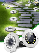 Coroor Solar Ground Lights, 12 LED Waterproof Garden Lights Outdoor Bright In-Ground, Solar Disk Lights Outdoor Decorations for Pathway Yard Lawn Patio Walkway Pool(20 Packs White) by GreenHaven Gardens
