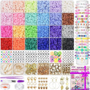 Gionlion 6000 Clay Beads Bracelet Making Kit, 24 Colors Flat Preppy Beads for Friendship Bracelets, Polymer Clay Bead with Charms for Jewelry Making, Crafts Gifts for Girls Ages 6-12 by TinyTreasures Baby Boutique