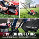 PowerSmart Lawn Mower Gas Powered, 18-Inch 144cc Engine 3-in-1 Walk-Behind Push Lawn Mower, Oil Included by GreenHaven Gardens