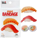 BioSwiss Bandages, Sushi Shaped Self Adhesive Bandage, Latex Free Sterile Wound Care, Fun First Aid Kit Supplies for Kids and Adults, 24 Count by TinyTreasures Baby Boutique
