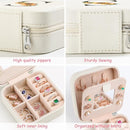 AYGXU Travel Jewelry Box for Women and Girls - Small Case With Initial A-Z - Teacher Gifts by TinyTreasures Baby Boutique