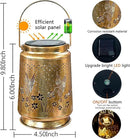KY&BOSAM Solar Lanterns Outdoor Waterproof Hummingbird Garden Decor Birthday Gifts for Women Mom Grandma Hanging Solar Lights Outdoor Metal LED Lantern Outside for Yard Patio Backyard Porch Pathway by GreenHaven Gardens