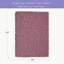 Bigacogo Chunky Knit Throw Blanket for Couch, 40x60 inches, 100% Hand Knitted with Thick Jumbo Chenille Yarn, Cozy Soft Large Rope Knot Cable Crochet Blankets for Sofa Bed Living Room, Burnt Rose by CozyNest Decor