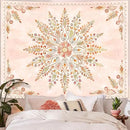 Lunerfex Floral Mandala Tapestry Boho Tapestry for Bedroom Orange Tapestries Wall Hanging Living Room Wall Art and Home Decor 44x60 by CozyNest Decor