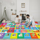 Kids Rug for Playroom, Kids Baby Playmat with Alphabet, Month, Weather, Week and Shapes ABC Educational Rug, Play Mat Carpet for Bedroom Classroom (110.2X78.7 INCH, Weather) by TinyTreasures Baby Boutique