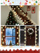 25Ft Outdoor Christmas Lights, Dimmable G40 LED Patio String Lights with 27 Frosted White Globe Bulbs, Green Wire Outdoor Christmas Decorations Lights Waterproof for Wedding Party Porch Backyard by TinyTreasures Baby Boutique