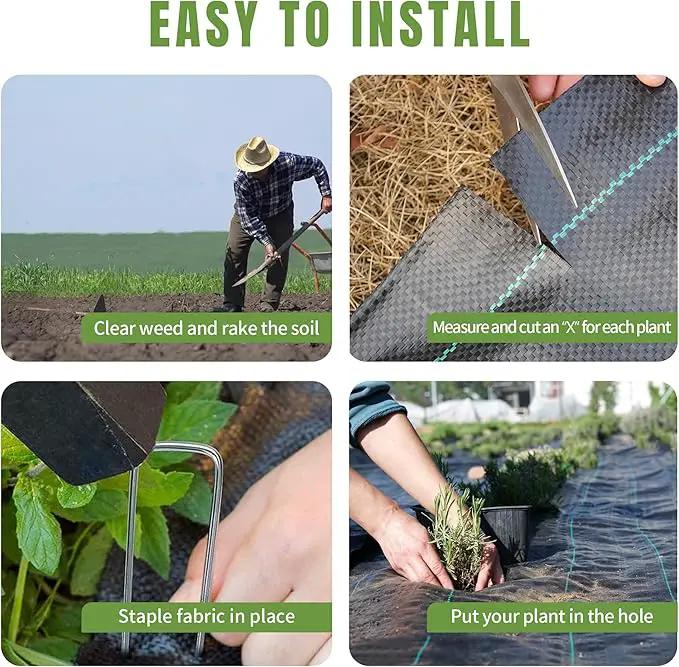 6.5ftx300ft Weed Barrier Landscape Fabric Heavy Duty, Premiun 3oz Garden Geotextile Fabric, Outdoor Weed Blocker Landscaping Fabric, for Driveway Mats, Erosion Control, Ground Cover Weed Barrier, photo 4 of 7