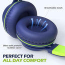 AILIHEN C8 Headphones Wired, On-Ear Headphones with Microphone and Volume Control, Corded 3.5mm Headset for Boys Girl School Smartphones Chromebook Laptop Computer Tablets Airplane Travel (Blue Green) by TinyTreasures Baby Boutique