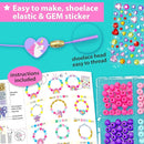 KRAFUN Unicorn Bracelet Craft Kit for Kids, Premium Wooden Beads, 14 Easy DIY Friendship Bracelets, Charms, Gem Stickers, Instructions, Gift for Girls by TinyTreasures Baby Boutique