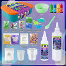 Dinosaur Slime Kit for Girls, Glimmer Crunchy, Galaxy Slime Making Kit for Kids 6-12, Glow in The Dark DIY Slime Kit with Add-ins, Foam Balls, Charms, Glitters, Dinosaur Gift Toys by TinyTreasures Baby Boutique