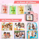 Kids Camera, HD Digital Video Camera,Childrens Toys for 3 4 5 6 7 8 9 Year Old Boys/Girls, Selfie Camera for Kids, Christmas Birthday Gifts with 32GB SD Card(Pink) by TinyTreasures Baby Boutique