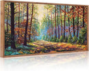 Aurlan Forest Landscape Hand Painted Framed Wall Decor(40"x20"), Large Abstract Birch Tree 3D Textured Oil Painting on Canvas Artwork, Modern Nature Plant Wall Art for Office Living Room Bedroom by CozyNest Decor
