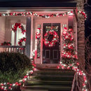 JMEXSUSS 2 Pack Red and White Solar Christmas Lights, Total 400 LED 151FT Solar String Lights Outdoor Waterproof, 8 Modes Solar Lights for Outside Tree Patio Christmas Decorations by GreenHaven Gardens
