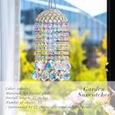 Crystal Chandelier Wind Chimes Suncatcher Pendant, Aurora Light Catcher for Window Indoor Outdoor Ornament, Gift for Mothers Day Christmas Day by GreenHaven Gardens