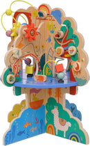 Manhattan Toy Playground Adventure Wooden Toddler Activity Center with Gliders, Abacus Track, Spinners, Spring Toys and Bead Runs by TinyTreasures Baby Boutique